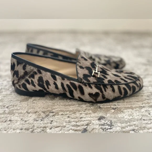 Sam Edelman Loraine Bit Leopard Real Calf Hair Loafers Womens Size 11 - Picture 3 of 12